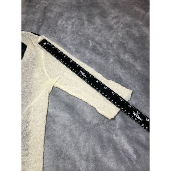 Free People Cardigan Sweater Womens Size XS Cream Knit Open Front Wool Blend - Picture 8 of 9